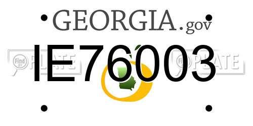 IE76003 Georgia License Plate