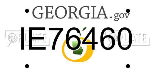IE76460 Georgia License Plate