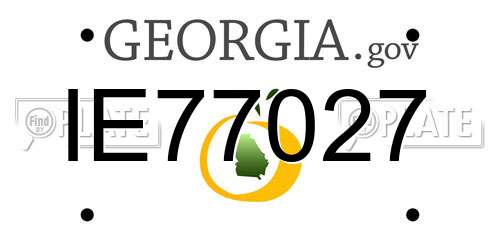 IE77027 Georgia License Plate