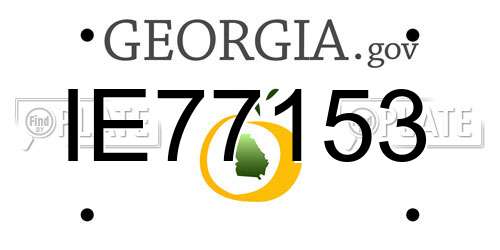 IE77153 Georgia License Plate
