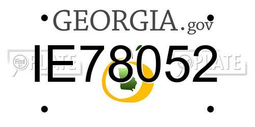 IE78052 Georgia License Plate