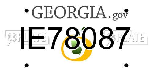 IE78087 Georgia License Plate