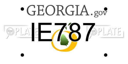 IE787 Georgia License Plate