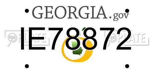 IE78872 Georgia License Plate