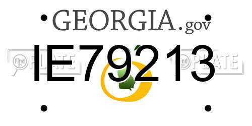IE79213 Georgia License Plate