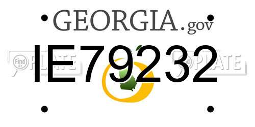 IE79232 Georgia License Plate