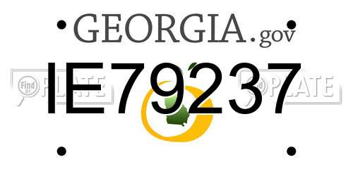 IE79237 Georgia License Plate