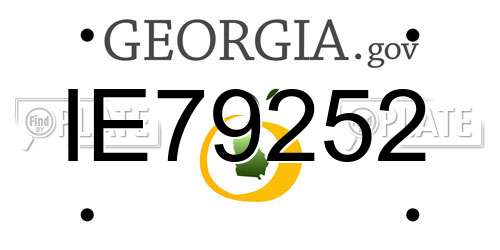 IE79252 Georgia License Plate