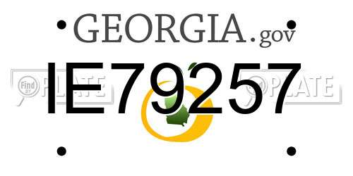 IE79257 Georgia License Plate