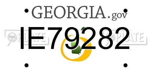 IE79282 Georgia License Plate