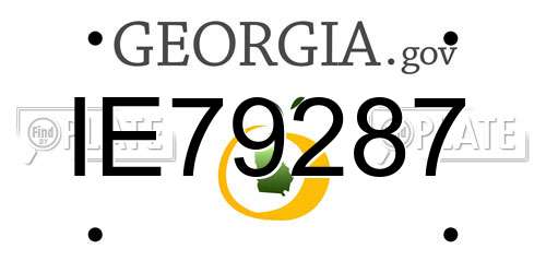 IE79287 Georgia License Plate