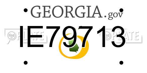 IE79713 Georgia License Plate