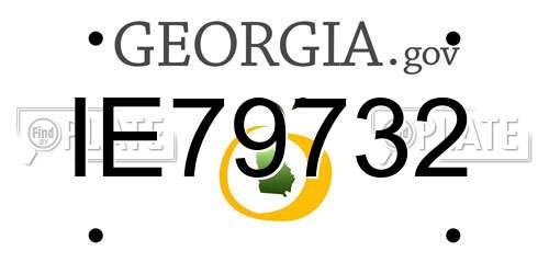 IE79732 Georgia License Plate