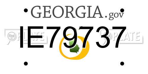 IE79737 Georgia License Plate