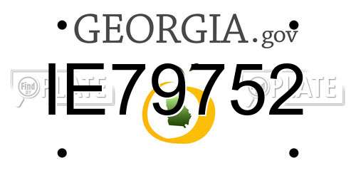 IE79752 Georgia License Plate