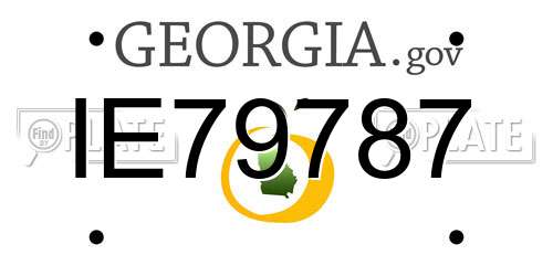 IE79787 Georgia License Plate