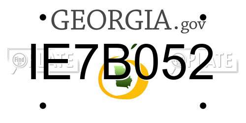 IE7B052 Georgia License Plate