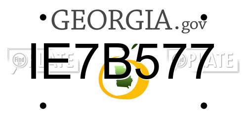 IE7B577 Georgia License Plate
