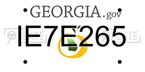 IE7E265 Georgia License Plate