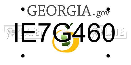 IE7G460 Georgia License Plate