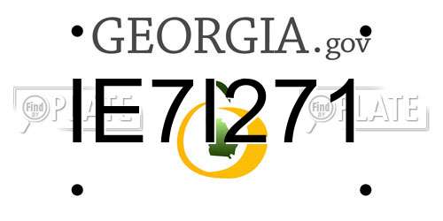 IE7I271 Georgia License Plate