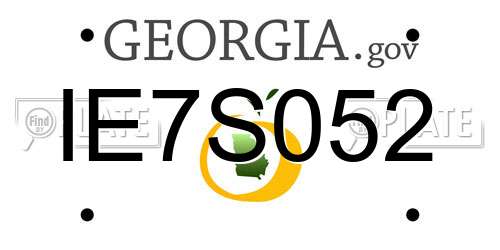 IE7S052 Georgia License Plate
