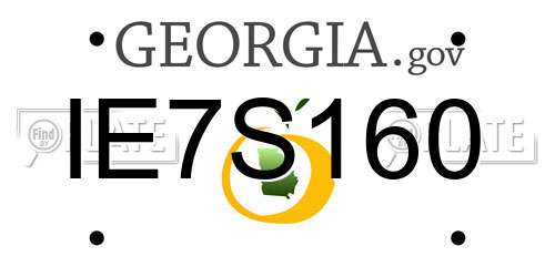 IE7S160 Georgia License Plate