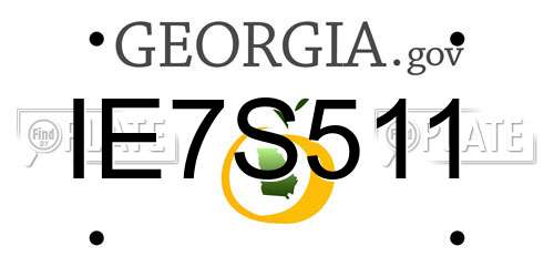 IE7S511 Georgia License Plate