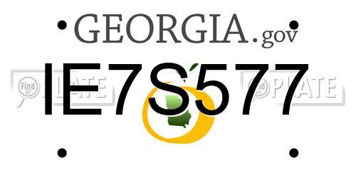 IE7S577 Georgia License Plate