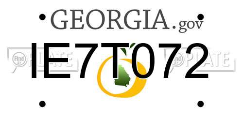 IE7T072 Georgia License Plate