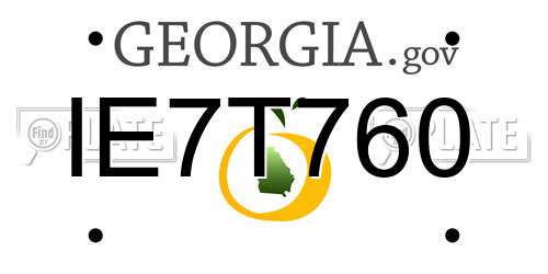 IE7T760 Georgia License Plate