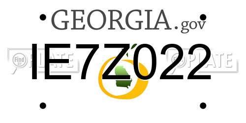 IE7Z022 Georgia License Plate