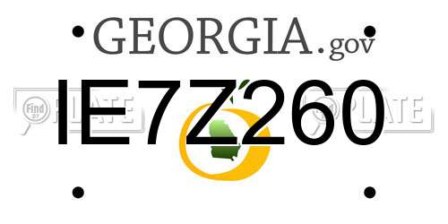 IE7Z260 Georgia License Plate