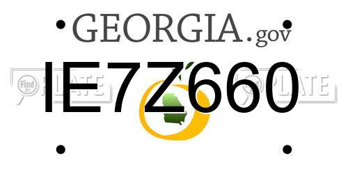IE7Z660 Georgia License Plate
