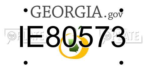 IE80573 Georgia License Plate