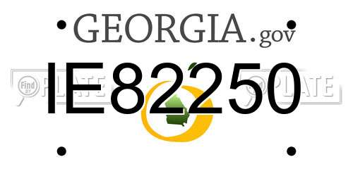 IE82250 Georgia License Plate