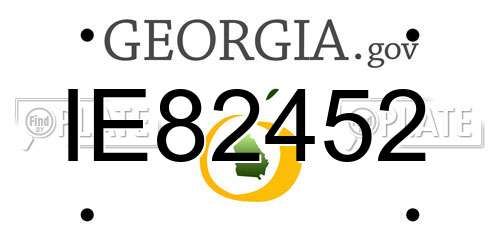 IE82452 Georgia License Plate