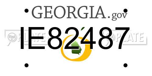 IE82487 Georgia License Plate
