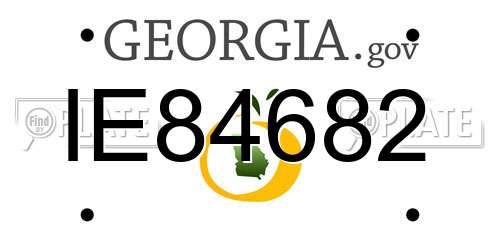 IE84682 Georgia License Plate