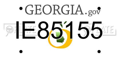 IE85155 Georgia License Plate