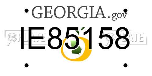 IE85158 Georgia License Plate
