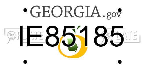 IE85185 Georgia License Plate