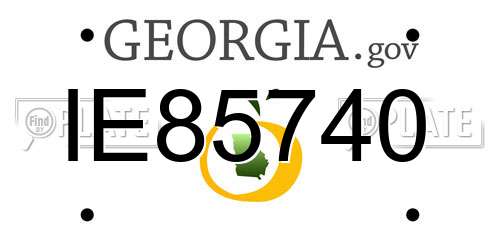 IE85740 Georgia License Plate