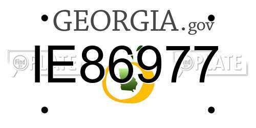 IE86977 Georgia License Plate