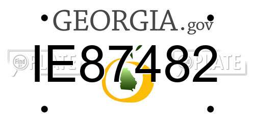 IE87482 Georgia License Plate