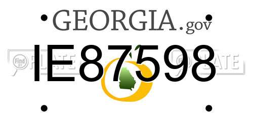 IE87598 Georgia License Plate