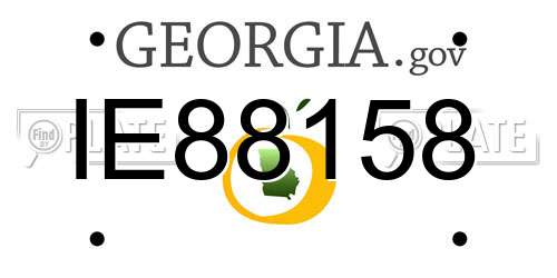IE88158 Georgia License Plate