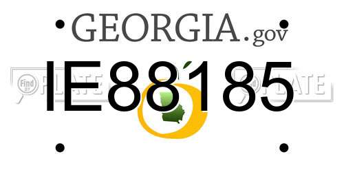 IE88185 Georgia License Plate