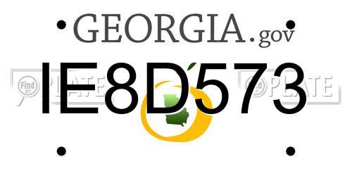 IE8D573 Georgia License Plate