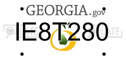 IE8T280 Georgia License Plate